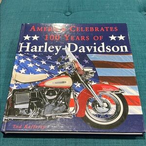 Harley-Davidson 100 Years Commemorative Art Book - Red, Blue, White